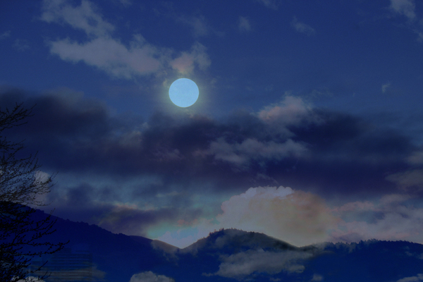 Blue Moon Glory : Moonscapes : Deborah Land - Fine Art Photography